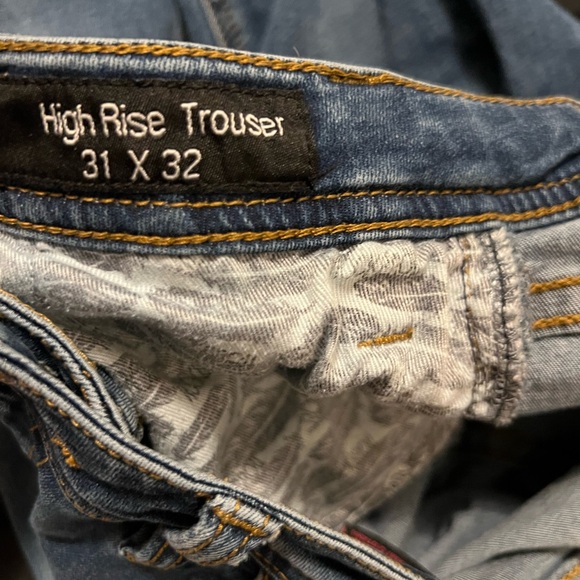 Rock & Roll Cowgirl Blue Flare Jeans High Rise made 100 cotton - Picture 8 of 11